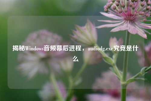 揭秘Windows音频幕后进程,audiodg.exe究竟是什么