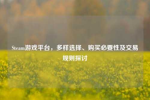 Steam游戏平台,多样选择、购买必要性及交易规则探讨