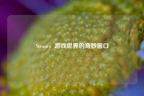 Steam，游戏世界的奇妙窗口