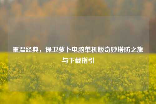 重温经典,保卫萝卜电脑单机版奇妙塔防之旅与下载指引