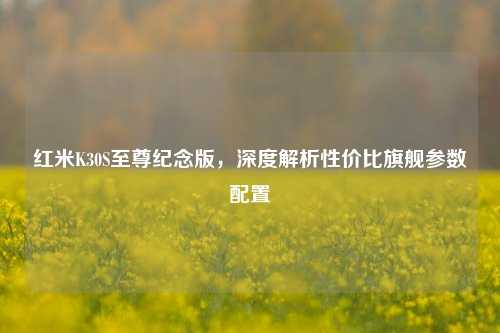 红米K30S至尊纪念版，深度解析性价比旗舰参数配置