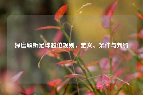 深度解析足球越位规则,定义、条件与判罚