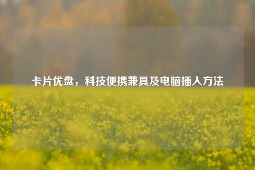 卡片优盘,科技便携兼具及电脑插入方法