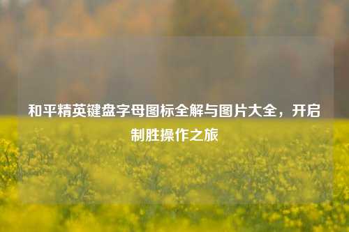 和平精英键盘字母图标全解与图片大全,开启制胜操作之旅