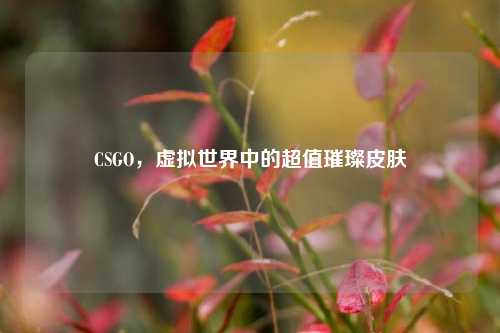 CSGO，虚拟世界中的超值璀璨皮肤