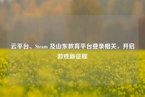 云平台、Steam 及山东教育平台登录相关，开启游戏新征程