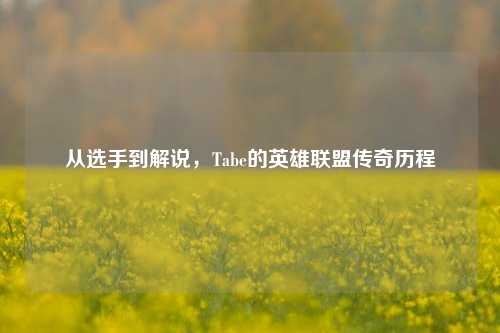 从选手到解说，Tabe的英雄联盟传奇历程