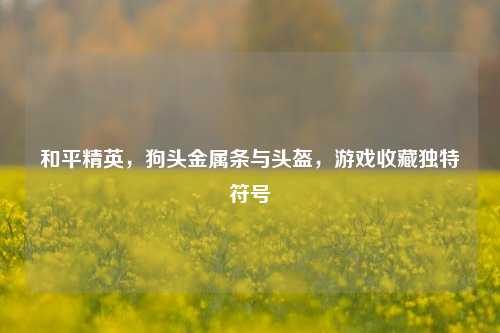 和平精英，狗头金属条与头盔，游戏收藏独特符号
