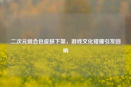 二次元组合包皮肤下架，游戏文化碰撞引发回响
