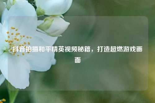 抖音拍摄和平精英视频秘籍，打造超燃游戏画面