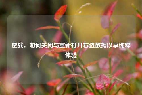 逆战,如何关闭与重新打开右边数据以享纯粹体验