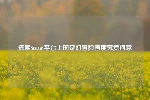探索Steam平台上的奇幻冒险国度究竟何意