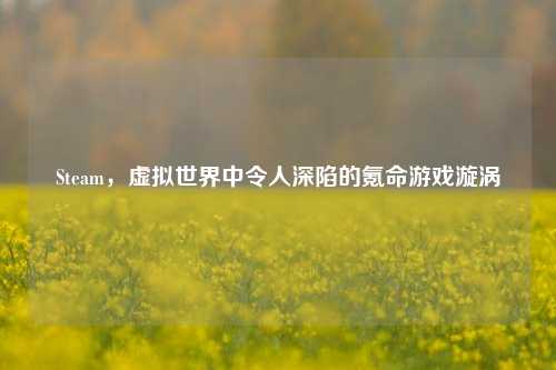 Steam,虚拟世界中令人深陷的氪命游戏漩涡