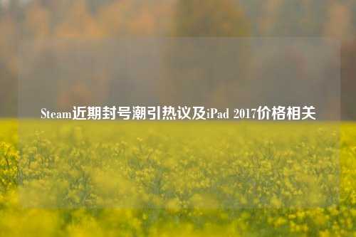 Steam近期封号潮引热议及iPad 2017价格相关