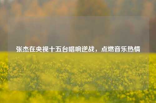 张杰在央视十五台唱响逆战，点燃音乐热情