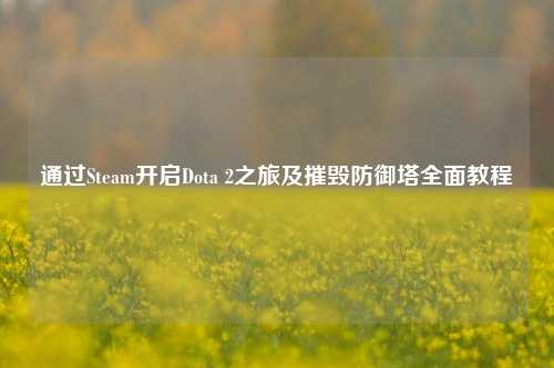 通过Steam开启Dota 2之旅及摧毁防御塔全面教程