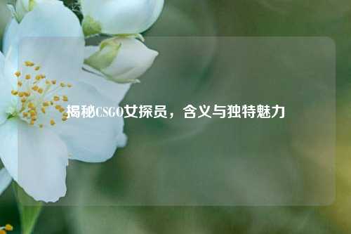 揭秘CSGO女探员，含义与独特魅力