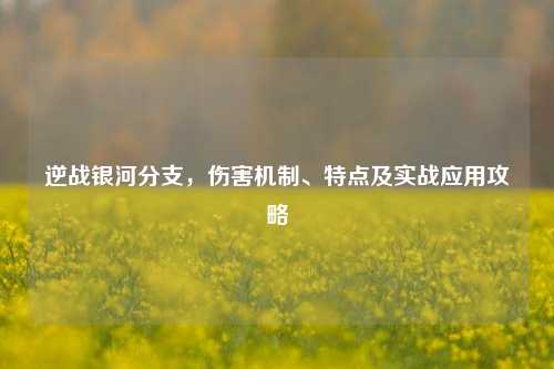 逆战银河分支，伤害机制、特点及实战应用攻略