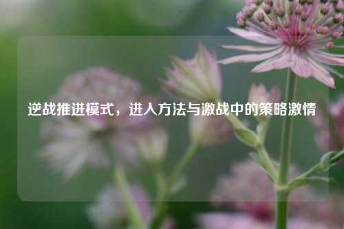 逆战推进模式,进入方法与激战中的策略激情