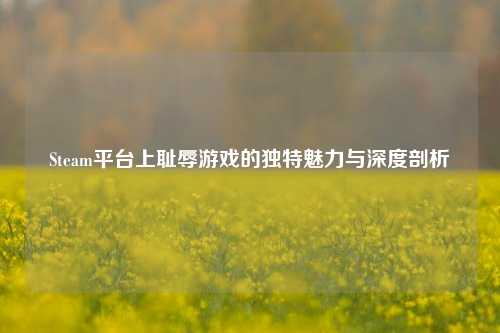 Steam平台上耻辱游戏的独特魅力与深度剖析