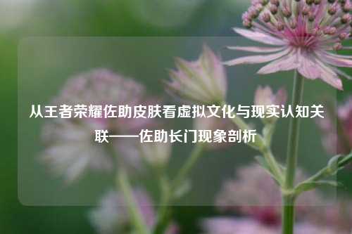 从王者荣耀佐助皮肤看虚拟文化与现实认知关联——佐助长门现象剖析