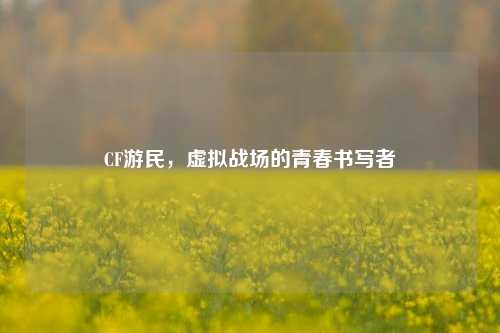 CF游民，虚拟战场的青春书写者