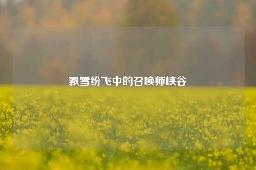 飘雪纷飞中的召唤师峡谷