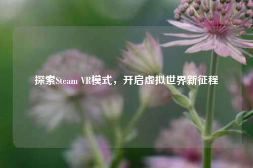 探索Steam VR模式，开启虚拟世界新征程