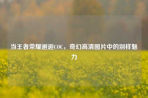 当王者荣耀邂逅COC，奇幻高清图片中的别样魅力