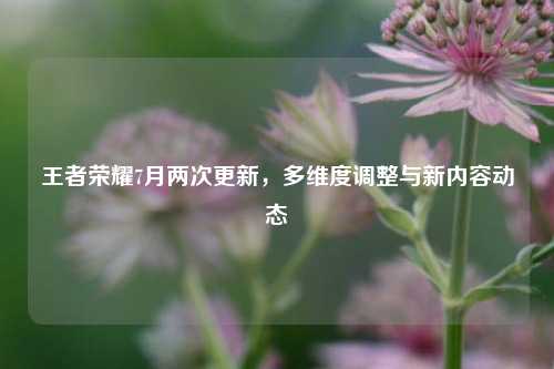 王者荣耀7月两次更新，多维度调整与新内容动态