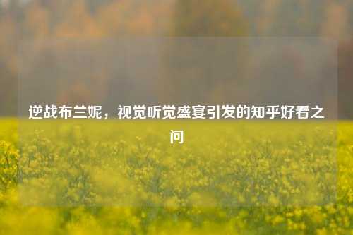 逆战布兰妮，视觉听觉盛宴引发的知乎好看之问